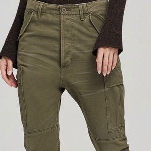 Anthropologie army green  drop crotch pants